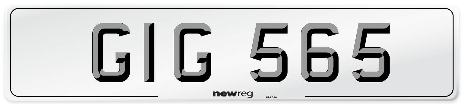 GIG 565 Number Plate from New Reg